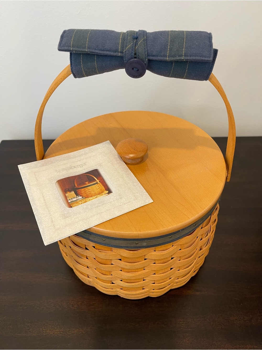 Longaberger 2001 Collector’s Club Sewing Circle Basket Complete Set - Picture 3 of 12